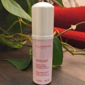 Clarins White Plus Brightening Creamy Mousse Cleanser 1.6oz NWT